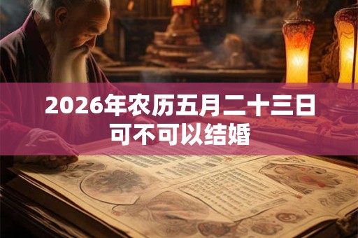 2026年农历五月二十三日可不可以结婚 2026年农历五月二十三日可不可以结婚
