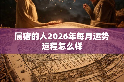 属猪的人2026年每月运势运程怎么样