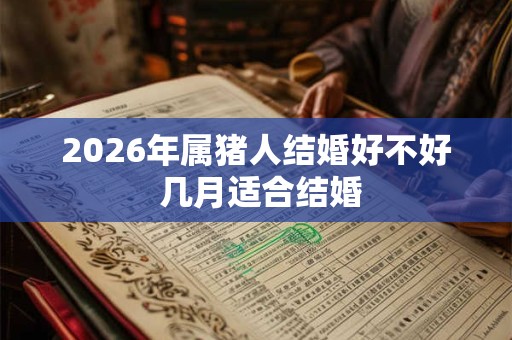 2026年属猪人结婚好不好 几月适合结婚