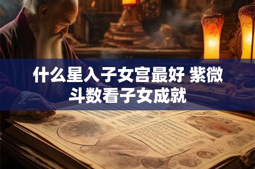 什么星入子女宫最好 紫微斗数看子女成就