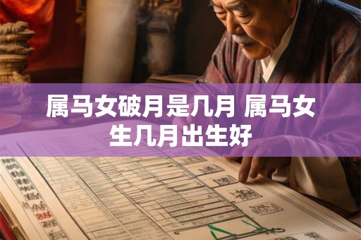 属马女破月是几月 属马女生几月出生好