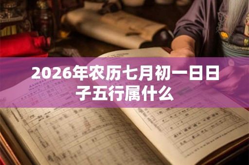 2026年农历七月初一日日子五行属什么 2026年农历七月初一日日子五行属什么