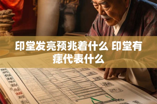 印堂发亮预兆着什么 印堂有痣代表什么