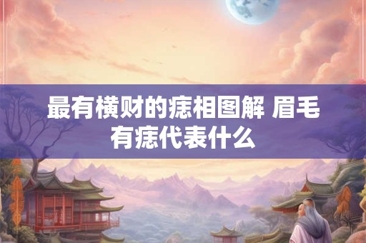 最有横财的痣相图解 眉毛有痣代表什么 最有横财的痣相图解 眉毛有痣代表什么
