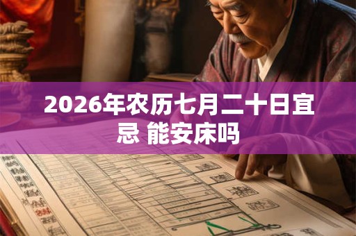 2026年农历七月二十日宜忌 能安床吗 2026年农历七月二十日宜忌 能安床吗
