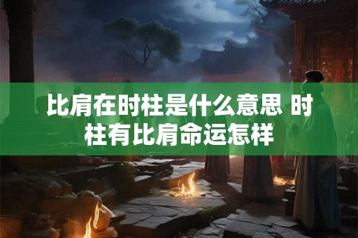 比肩在时柱是什么意思 时柱有比肩命运怎样 比肩在时柱是什么意思 时柱有比肩命运怎样
