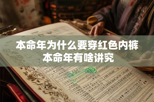 本命年为什么要穿红色内裤 本命年有啥讲究 本命年为什么要穿红色内裤 本命年有啥讲究