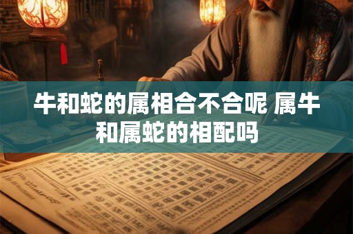 牛和蛇的属相合不合呢 属牛和属蛇的相配吗 牛和蛇的属相合不合呢 属牛和属蛇的相配吗