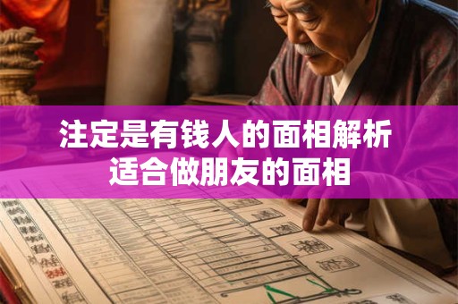 注定是有钱人的面相解析 适合做朋友的面相 注定是有钱人的面相解析 适合做朋友的面相