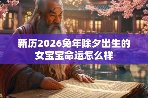 新历2026兔年除夕出生的女宝宝命运怎么样 新历2026兔年除夕出生的女宝宝命运怎么样