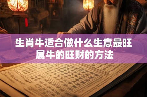 生肖牛适合做什么生意最旺 属牛的旺财的方法 生肖牛适合做什么生意最旺 属牛的旺财的方法