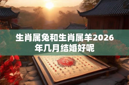 生肖属兔和生肖属羊2026年几月结婚好呢 生肖属兔和生肖属羊2026年几月结婚好呢
