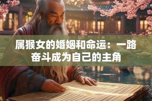 属猴女的婚姻和命运:一路奋斗成为自己的主角 属猴女的婚姻和命运:一路奋斗成为自己的主角
