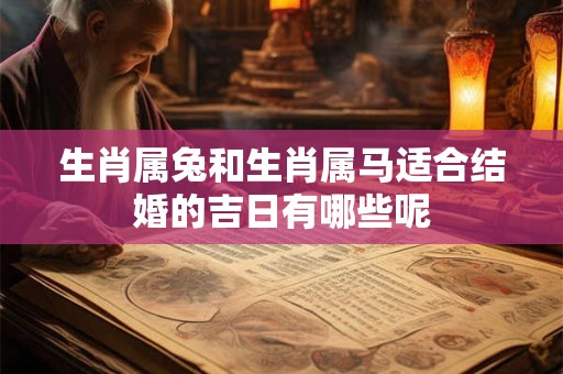 生肖属兔和生肖属马适合结婚的吉日有哪些呢 生肖属兔和生肖属马适合结婚的吉日有哪些呢