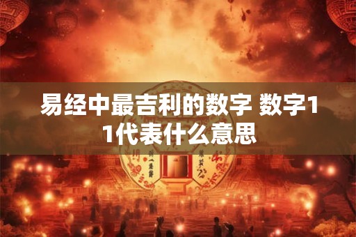 易经中最吉利的数字 数字11代表什么意思 易经中最吉利的数字 数字11代表什么意思