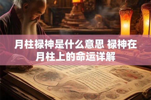 月柱禄神是什么意思 禄神在月柱上的命运详解 月柱禄神是什么意思 禄神在月柱上的命运详解