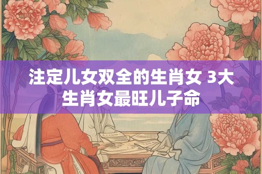 注定儿女双全的生肖女 3大生肖女最旺儿子命 注定儿女双全的生肖女 3大生肖女最旺儿子命