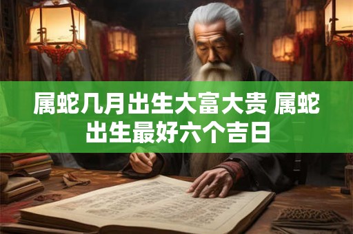 属蛇几月出生大富大贵 属蛇出生最好六个吉日 属蛇几月出生大富大贵 属蛇出生最好六个吉日