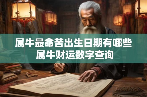 属牛最命苦出生日期有哪些 属牛财运数字查询 属牛最命苦出生日期有哪些 属牛财运数字查询