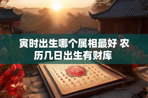 寅时出生哪个属相最好 农历几日出生有财库 寅时出生哪个属相最好 农历几日出生有财库