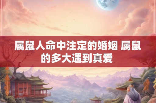 属鼠人命中注定的婚姻 属鼠的多大遇到真爱 属鼠人命中注定的婚姻 属鼠的多大遇到真爱