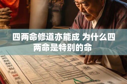 四两命修道亦能成 为什么四两命是特别的命 