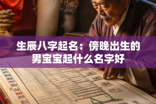 生辰八字起名:傍晚出生的男宝宝起什么名字好 生辰八字起名:傍晚出生的男宝宝起什么名字好