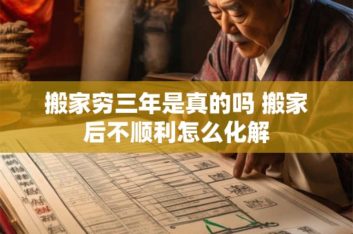 搬家穷三年是真的吗 搬家后不顺利怎么化解 搬家穷三年是真的吗 搬家后不顺利怎么化解