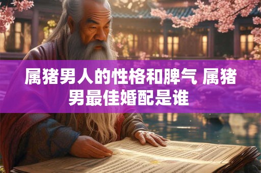 属猪男人的性格和脾气 属猪男最佳婚配是谁 属猪男人的性格和脾气 属猪男最佳婚配是谁