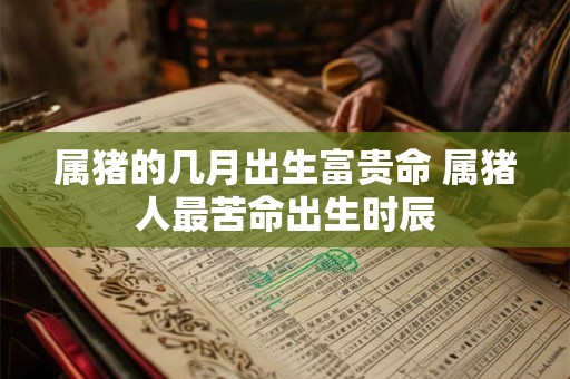 属猪的几月出生富贵命 属猪人最苦命出生时辰 属猪的几月出生富贵命 属猪人最苦命出生时辰