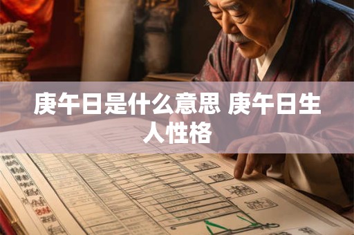 庚午日是什么意思 庚午日生人性格_已处理 庚午日是什么意思 庚午日生人性格_已处理