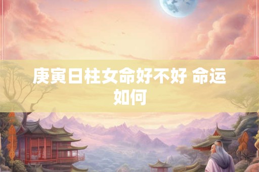 庚寅日柱女命好不好 命运如何 庚寅日柱女命好不好 命运如何