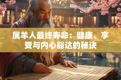 属羊人最终寿命:健康、享受与内心豁达的秘诀 属羊人最终寿命:健康、享受与内心豁达的秘诀