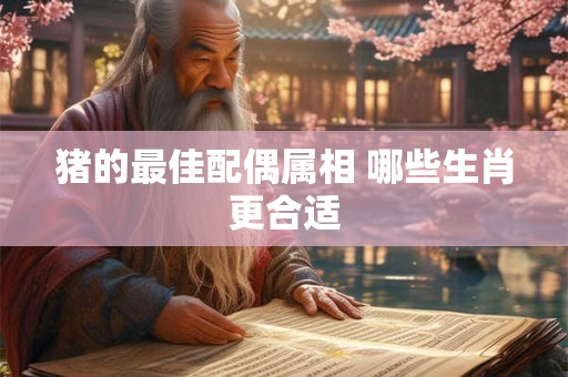 猪的最佳配偶属相 哪些生肖更合适 猪的最佳配偶属相 哪些生肖更合适