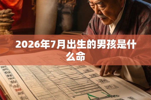 2026年7月出生的男孩是什么命 2026年7月出生的男孩是什么命