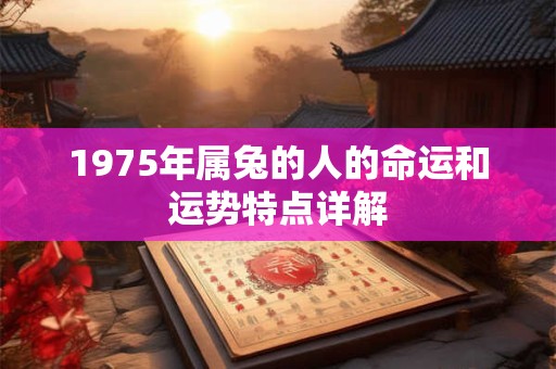 1975年属兔的人的命运和运势特点详解 1975年属兔的人的命运和运势特点详解