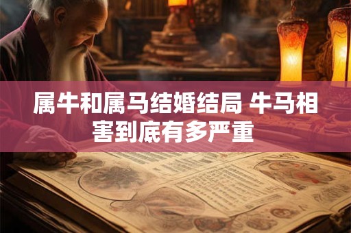 属牛和属马结婚结局 牛马相害到底有多严重 属牛和属马结婚结局 牛马相害到底有多严重