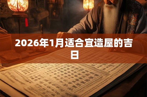 2026年1月适合宜造屋的吉日 2026年1月适合宜造屋的吉日