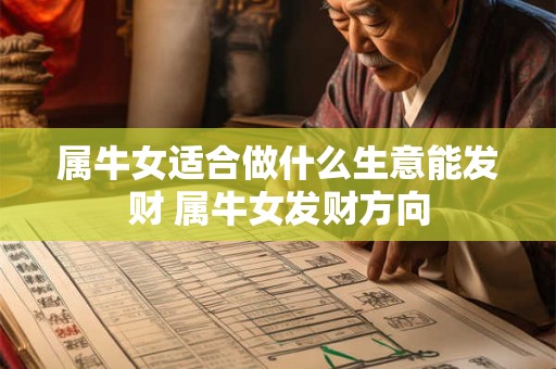 属牛女适合做什么生意能发财 属牛女发财方向 属牛女适合做什么生意能发财 属牛女发财方向
