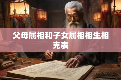 父母属相和子女属相相生相克表 父母属相和子女属相相生相克表