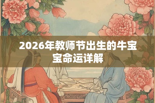 2026年教师节出生的牛宝宝命运详解 2026年教师节出生的牛宝宝命运详解