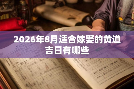 2026年8月适合嫁娶的黄道吉日有哪些 2026年8月适合嫁娶的黄道吉日有哪些