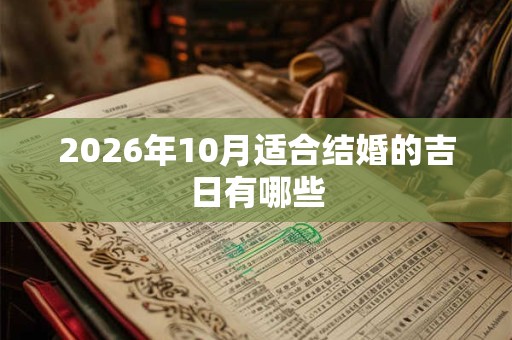 2026年10月适合结婚的吉日有哪些 2026年10月适合结婚的吉日有哪些