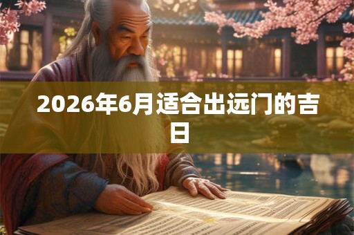 2026年6月适合出远门的吉日