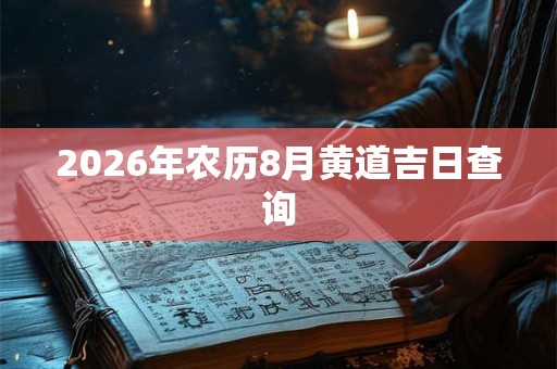 2026年农历8月黄道吉日查询 2026年农历8月黄道吉日查询
