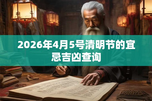 2026年4月5号清明节的宜忌吉凶查询 2026年4月5号清明节的宜忌吉凶查询