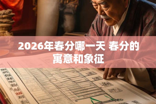 2026年春分哪一天 春分的寓意和象征 2026年春分哪一天 春分的寓意和象征