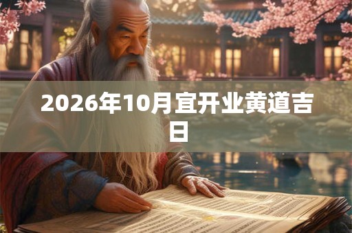 2026年10月宜开业黄道吉日