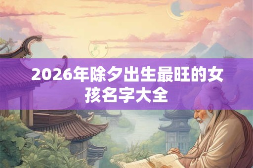 2026年除夕出生最旺的女孩名字大全