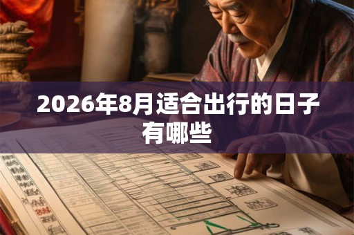 2026年8月适合出行的日子有哪些